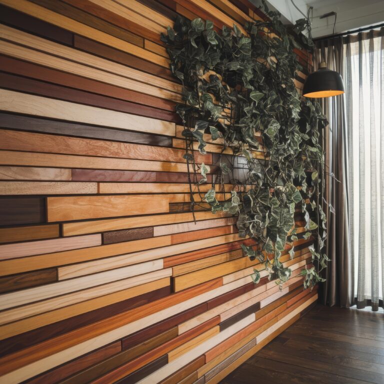 natural-warm-wood-panels-varying-shades-textures